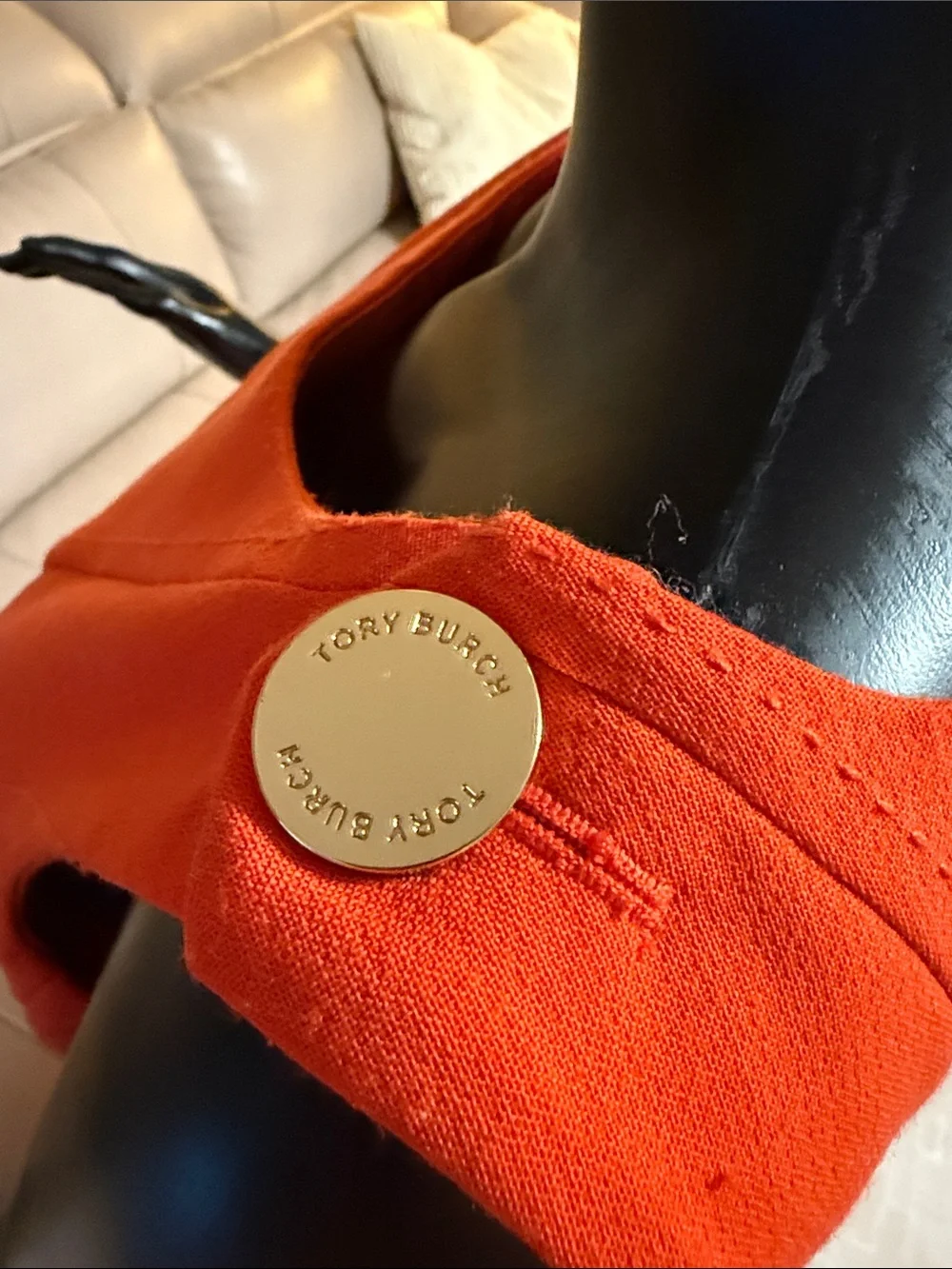 Tory Burch Bold Orange Sleeveless Sheath Dress